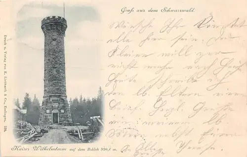 Schwarzwald Kaiser Wilhelmturm auf dem Hohloh gl1898 157.535