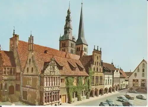 Alte Hansestadt Lemgo Rathaus und Türme der Nicolaikirche gl1973 222.676