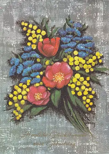 Geburtstag-Wünsche Blumengebinde ngl D8493