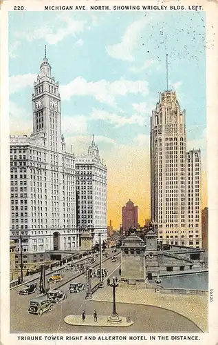 Chicago Wrigley Building Tribune Tower Allerton Hotel gl1930 158.690