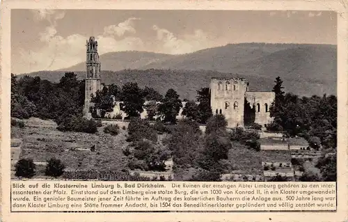 Bad Dürkheim Blick auf die Klosterruine Limburg gl1941 156.198