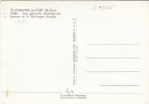 St-Jean-de-Port (B.-Pyr.) Vue générale aérienne sur Ispoure ngl D8285