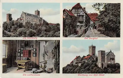 Wartburg - Stadt Eisenach Lutherstube Burghof gl1938 153.959