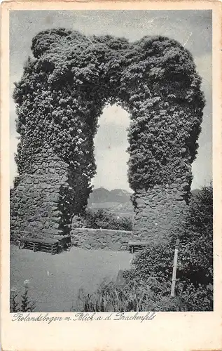 Rolandseck Rolandsbogen mit Durchblick auf Drachenfels gl1935 154.006