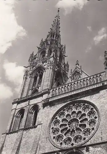 Chartre (Eure-et-Loir) La Cathédrale, clocher nord, western rose ngl D8240