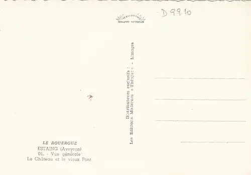 Estaing (Aveyron) Vue général ngl D9910