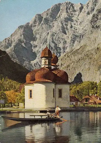 Königssee - St.Bartholomä mit Watzmann-Ostwand gl1959 D6970