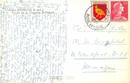 Le Château Amboise (Loire) Portail de la Chapelle St. Hubert gl1956 153.485
