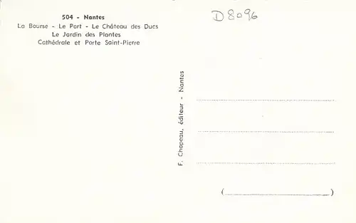 Nantes (Loire-Inférieur) La Bourse, Le Château des Duce ... ngl D8096