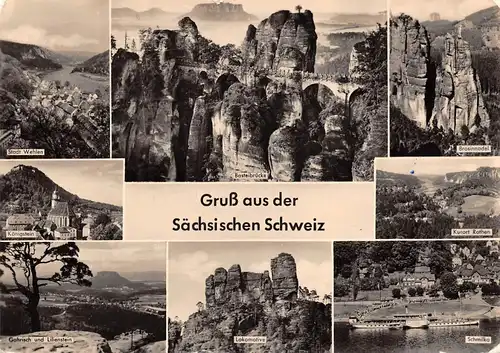 Sächs. Schweiz - Schmilka Königstein Lilienstein 8 Ansichten gl1959 154.339