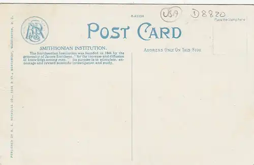 Washington, D.C., Smithsonian Institution ngl D8820