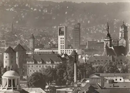 Blick auf die Türme von Stuttgart gl1971 D8830