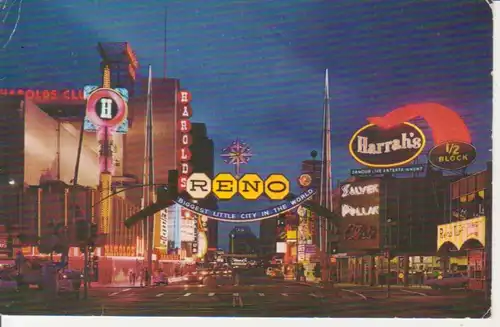 Reno NV The famous Reno Arch and View of Colorful Virginia St. gl1970 223.604