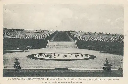 1.WK Romágne sous Montfaucon, Cimetiére Américain Meuse-Argonne ngl E0962