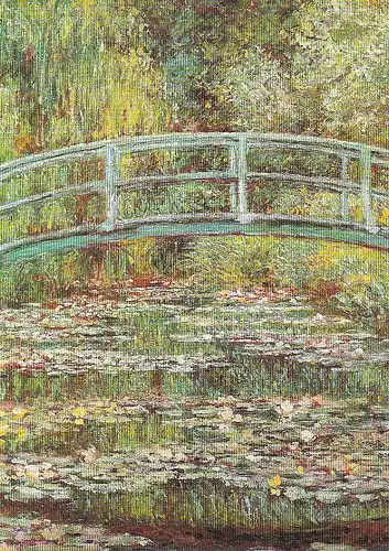 CLAUDE MONET Japanische Brücke, Faltkarte ngl E0986