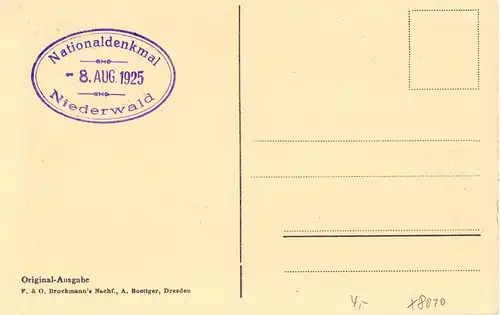 Niederwald Der Rhein übergibt d. Mosel Wachthorn v. J. Schilling ngl 153.994