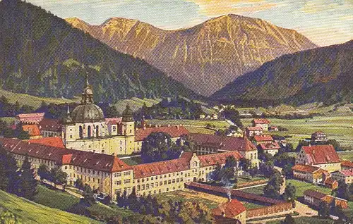 Ettal, Kloster gegen Oberau gl1925 E0087