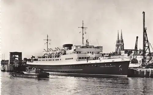 Oostende, Dampfer im Hafen gl1958 D9243