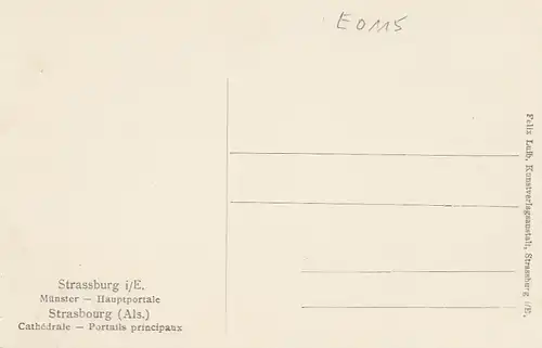 Strassburg, Münster, Hauptportale ngl E0115