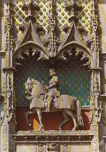 Blois (Loir-et-Cher) Le Château Statue du Roi Louis XII ngl D7253