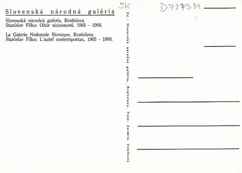 STANISLAW FILKO Oltár súcasnosti ngl D7273