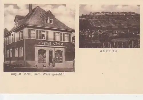 Asperg Warengeschäft August Christ, Panorama ngl 223.751