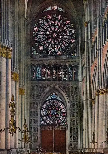 Reims (Marne) La Cathédrale, Intérieur, La Grande Rose ngl D8261
