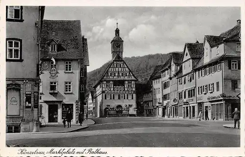 Künzelsau Marktplatz mit Rathaus ngl 157.270