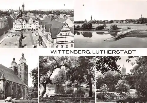 Lutherstadt Wittenberg - Marktplatz Schwanenteich Leninpark ngl 158.191
