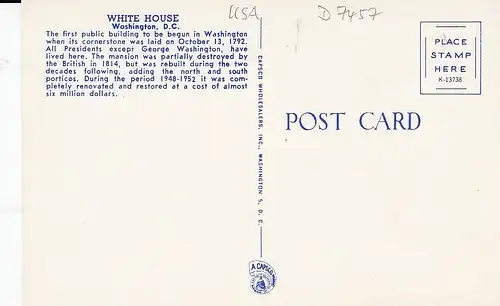 Washington D.C. White House ngl D7457