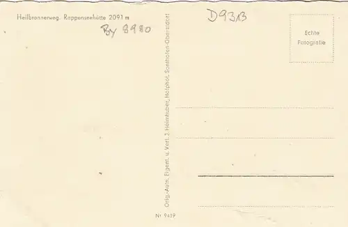 Rappenseehütte am Heilbronnerweg ngl D9313