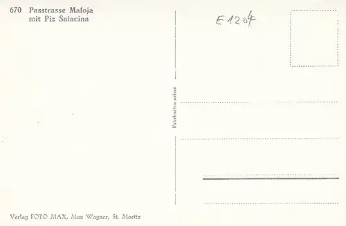 Passtrasse Maloja mit Piz Salacina ngl E1204