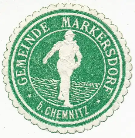Sondermarke (Keine AK!) Gemeinde Markersdorf b. Chemnitz 156.571
