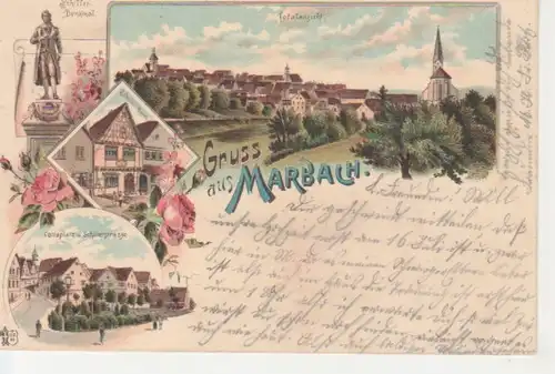 Marbach am Neckar Litho gl1901 223.744