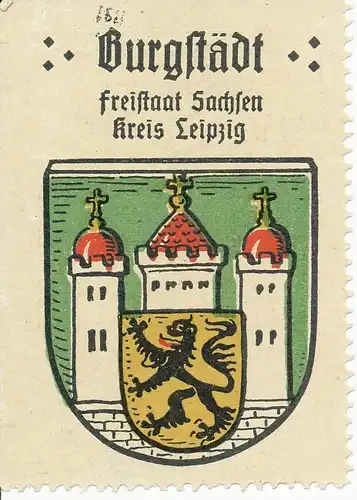 Sondermarke (Keine AK!) Burgstädt Freistaat Sachsen Kreis Leipzig 156.604