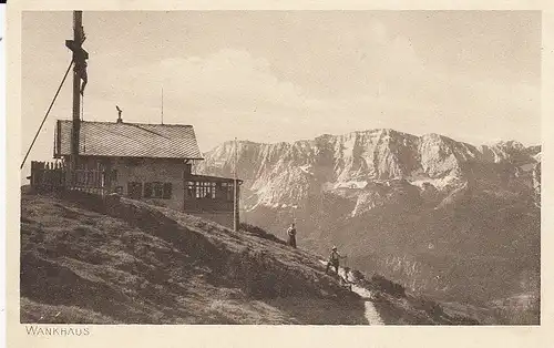 Wankhaus bei Partenkirchen gegen Wetterstein ngl D9402