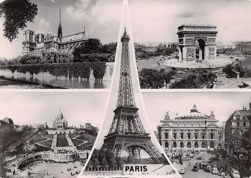 Paris - Notre-Dame Arc de Triompfe Tour Eiffel Sacré Coeur gl1953 156.656
