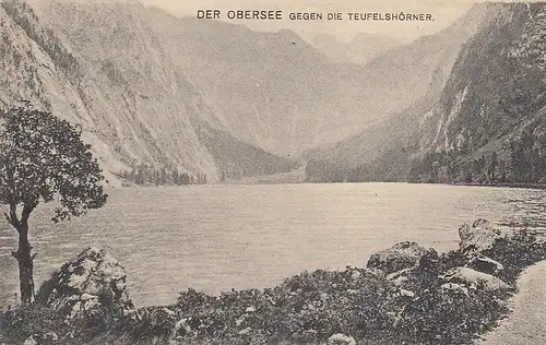 Königssee - Obersee gegen die Teufelshörner ngl D9432