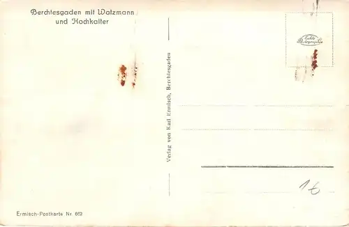 Berchtesgaden mit Watzmann und Hochkalter ngl 154.621