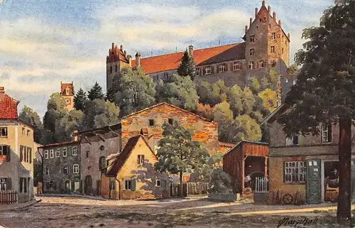 Füssen i. Allgäu - An der Stadtmauer Nach Gemälde von V. Marschall ngl 154.673