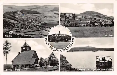 Geising /Erzgeb. Altenberg Zinnwaldkirche Glabenteich 5 Ansichten gl1959 154.352