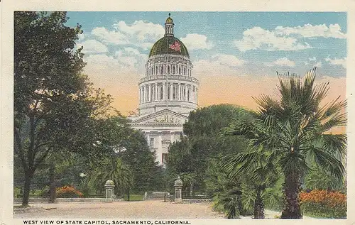 Sacramento, Calif., West View of State Capitol gl1919 D8816