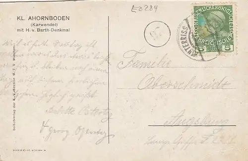 Kl. Ahornboden, H.v.Barth-Denkmal gl1910? E0284