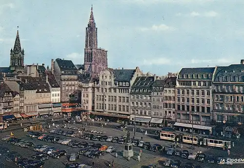 Strasbourg (Bas Rhin) Place Kléber et Cathédrale ngl D8273