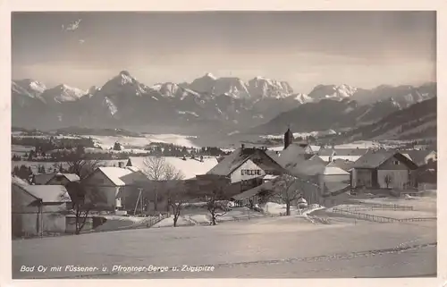 Bad Oy mit Füssener- und Pfrontner-Berge und Zugspitze gl1943 154.753