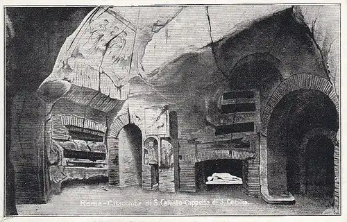 Roma, Catacombe di S.Callisto, Capelladi S.Cecilia ngl E0311