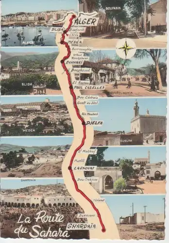 Algerien: Alger Ghardaia - La Route du Sahara Mehrbildkarte ngl 223.533