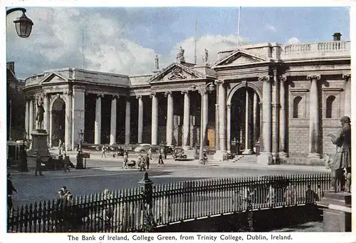 Dublin The Bank of Ireland College Green from Trinity College gl1955 156.871