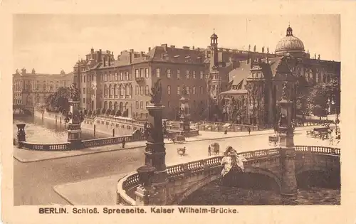 Berlin Schloss Spreeseite Kaiser Wilhelm-Brücke ngl 153.749