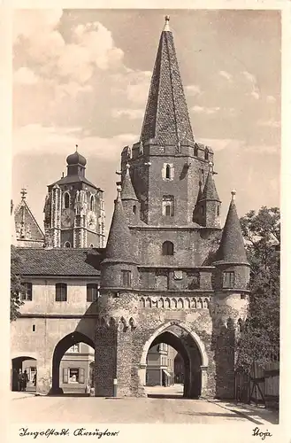 Ingolstadt - Kreuztor mit Blick auf die Obere Pfarrkirche gl1941 154.666